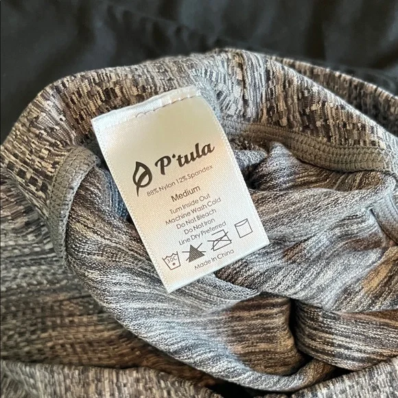 P'tula Gray Textured Leggings - Picture 3 of 4